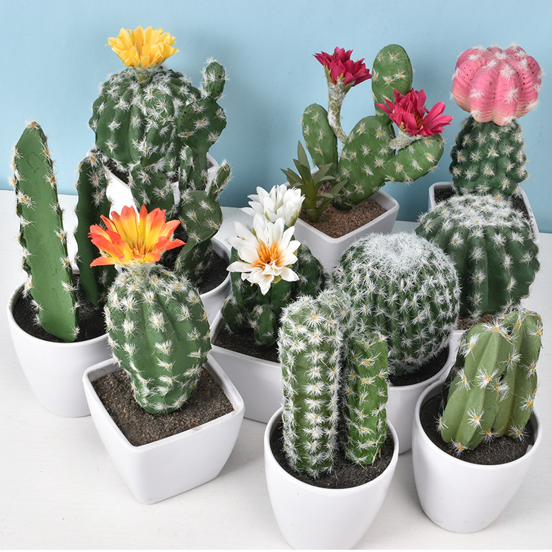 Cactus Mix Pot - 1PC Mini Fake Plastic Cactus Without