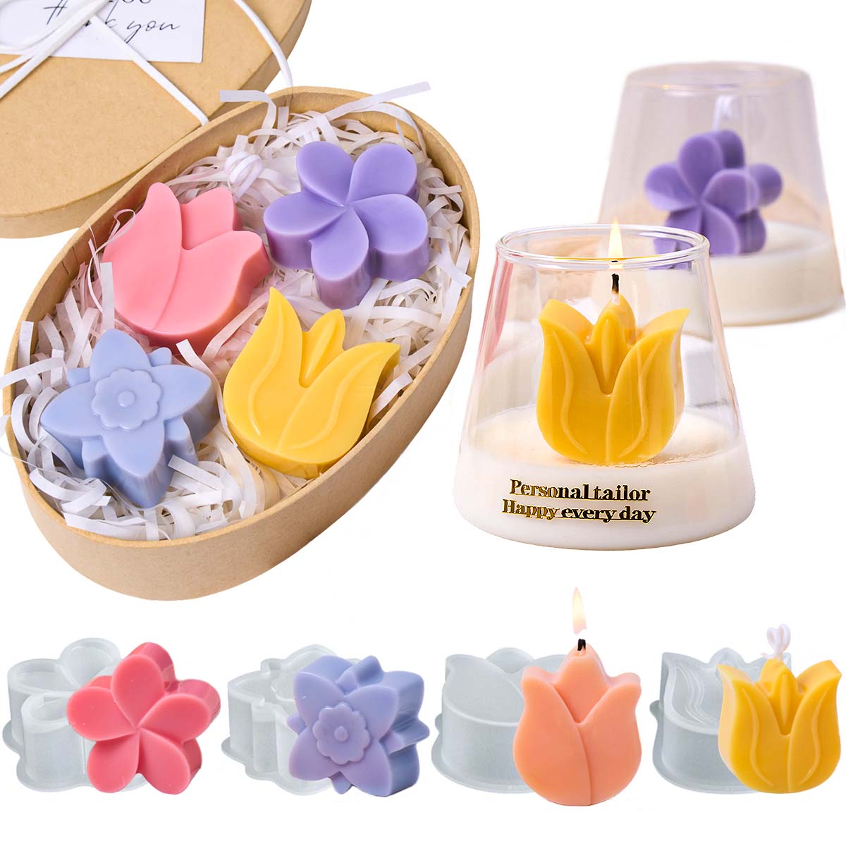 Orchid Phalaenopsis - Flower Shape Silicone Candle Mold DIY