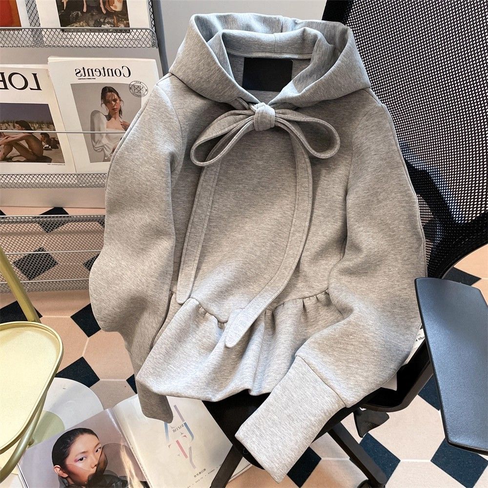 Plant Parent Hoodie - Bow Hooded Patchwork Flower Bud Hoodie