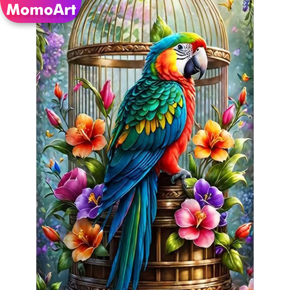 Plant Parenthood - Momoart Diamond Embroidery Parrot Animal Painting