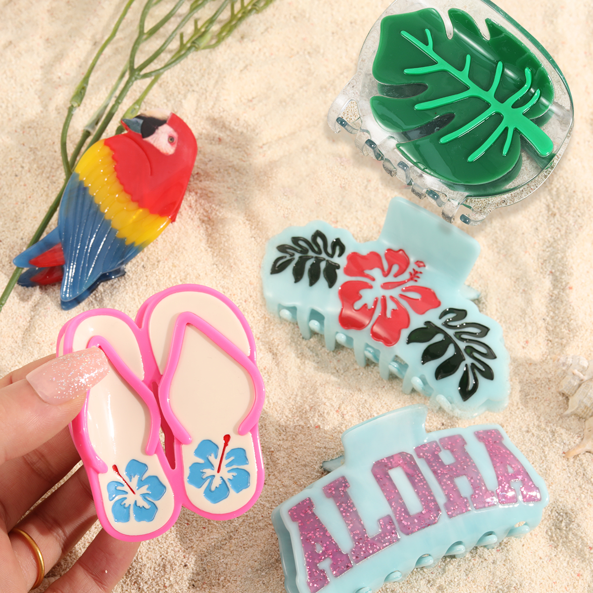 Plant Parenthood - 1piece personalized acetic hawaiian parrot flip-flop