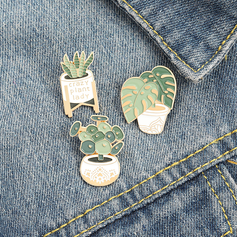 Potted Plant Brooch Monstera A - Cactus Mix Pot review and price