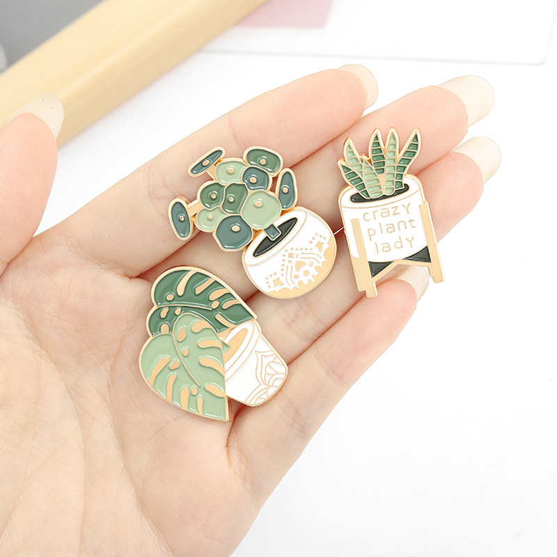 Potted Plant Brooch Monstera A - Cactus Mix Pot review and price