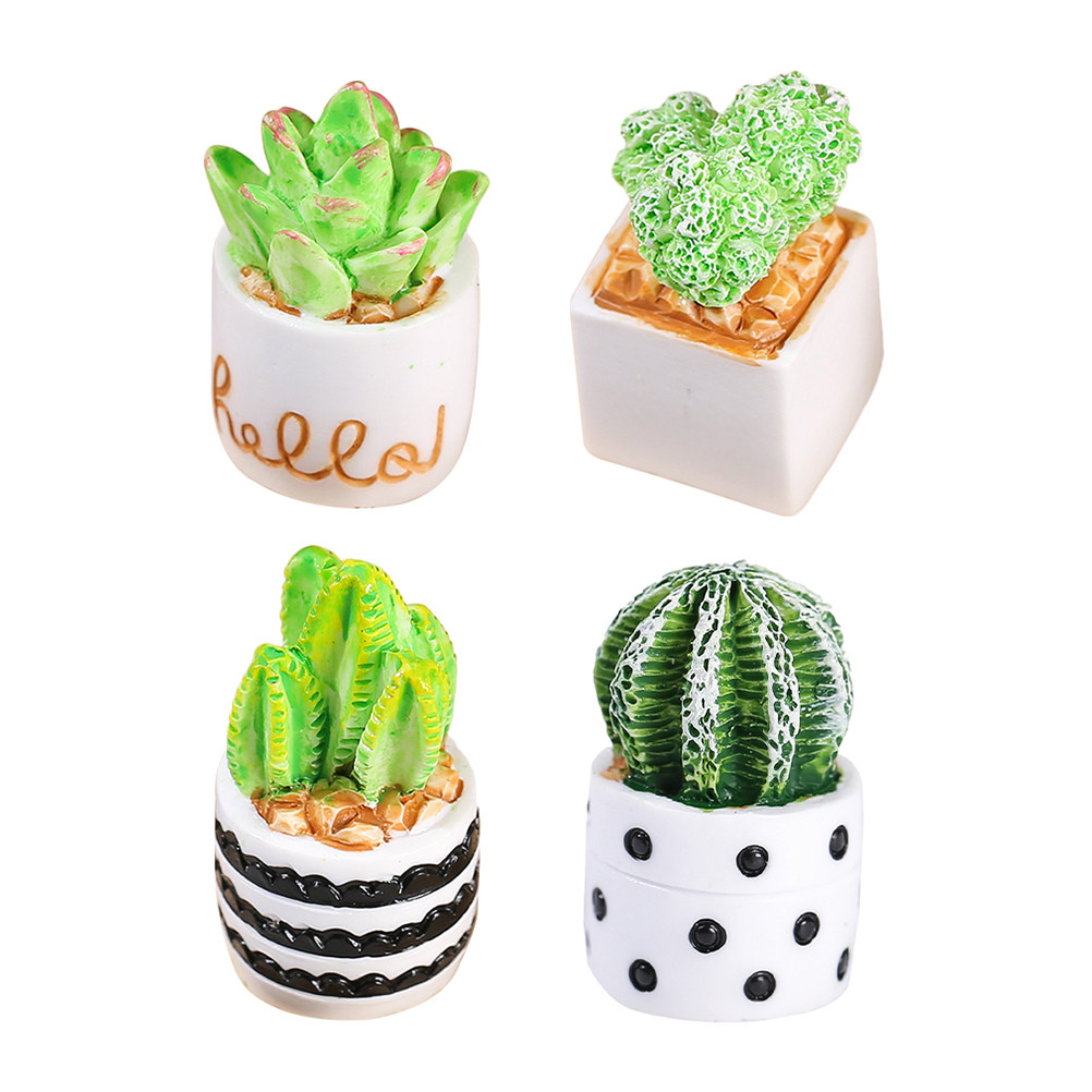 4Pcs Mini Faux Cactus Bonsai P - Cactus Mix Pot review and price