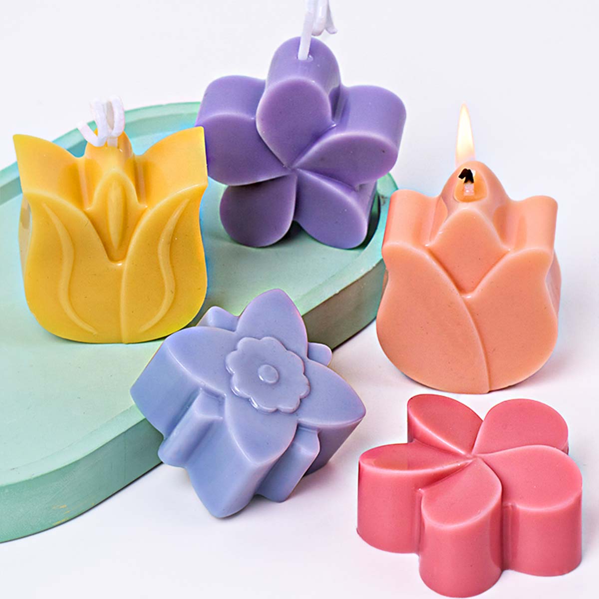 Flower Shape Silicone Candle M - Orchid Phalaenopsis review and price