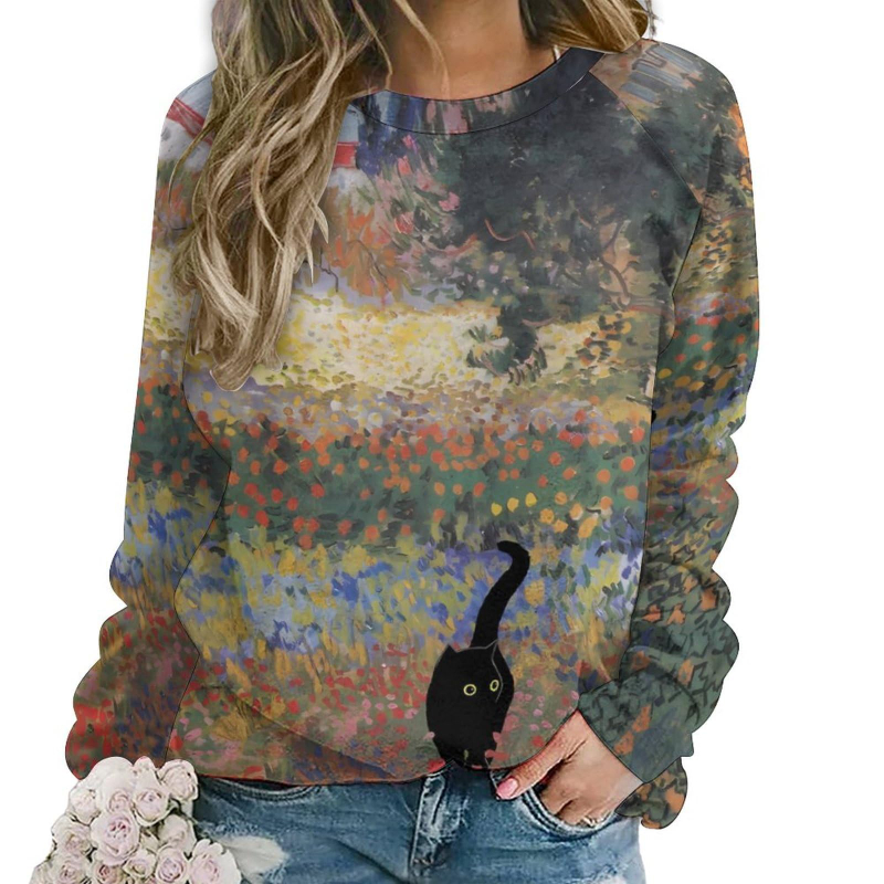 3D Print Cute Cat Floral Sweat - Plant Parent Hoodie review and price