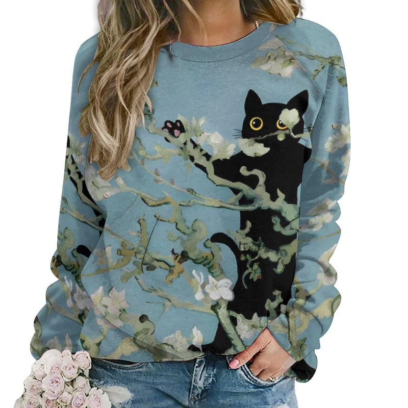 3D Print Cute Cat Floral Sweat - Plant Parent Hoodie review and price