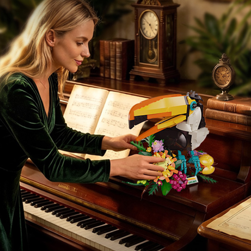 MOC 1068PCS Toucan Flower Anim - Plant Parenthood review and price