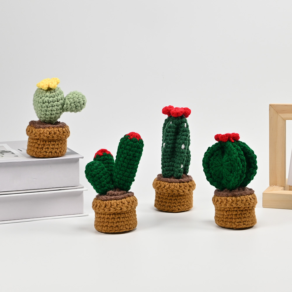 Hand-Crocheted Cactus Potted P - Cactus Mix Pot review and price