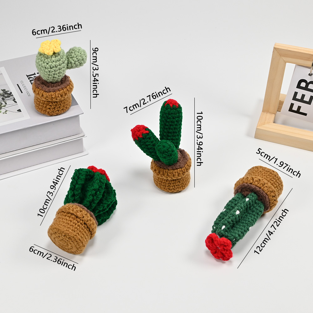Hand-Crocheted Cactus Potted P - Cactus Mix Pot review and price
