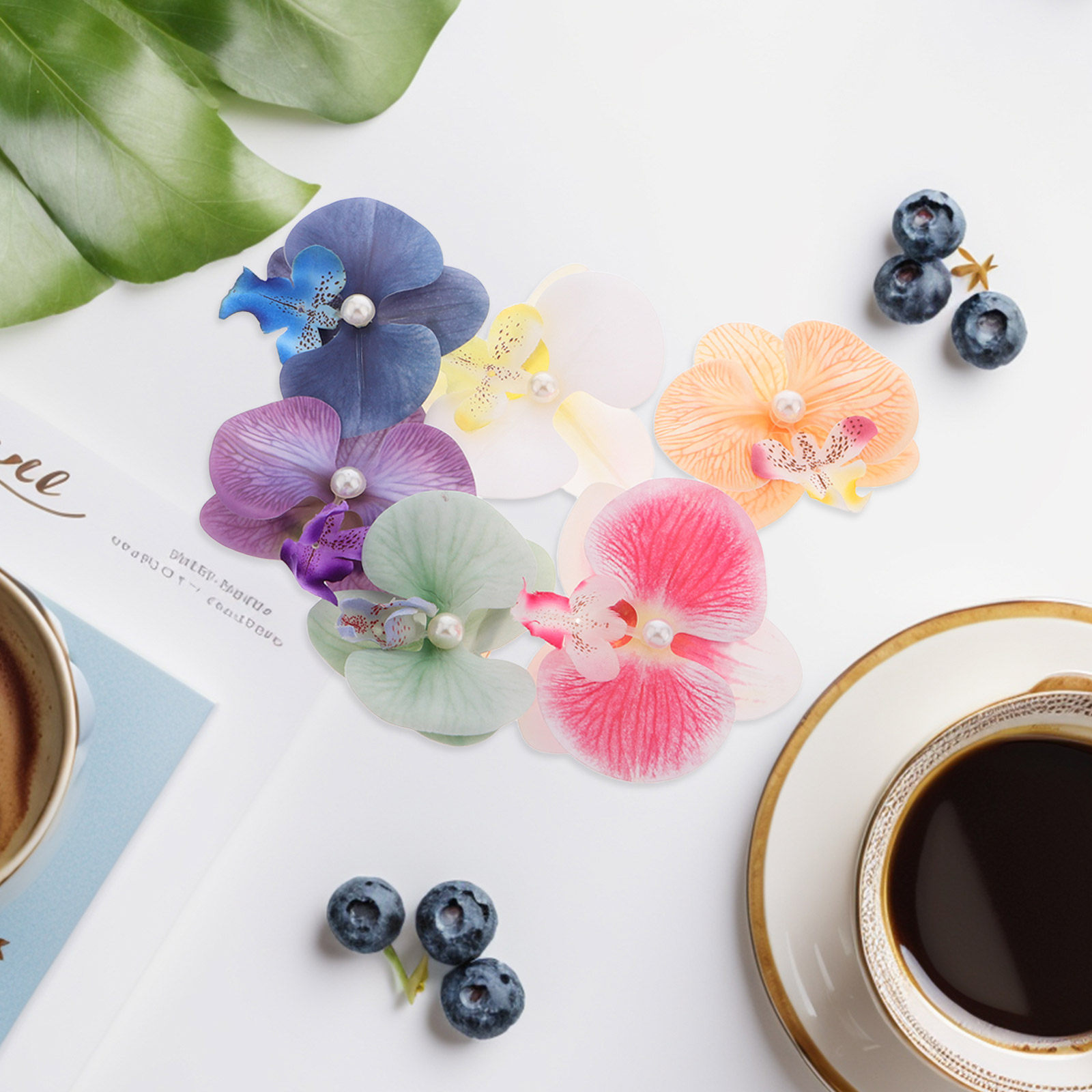 6Pcs Hawaiian Orchid Hair Clip - Orchid Phalaenopsis review and price