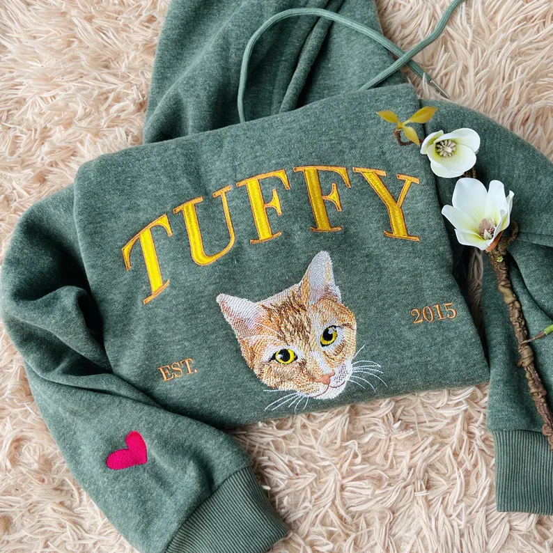 Embroidered Cat Mom Sweatshirt - Plant Parent Hoodie review and price
