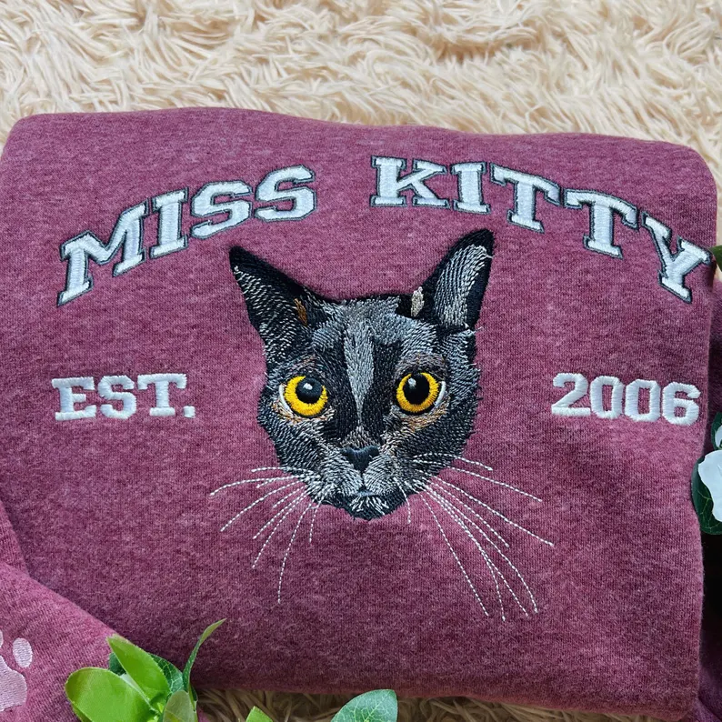Embroidered Cat Mom Sweatshirt - Plant Parent Hoodie review and price